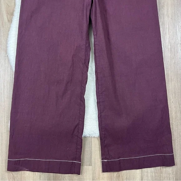 NWOT Maeve The Colette Crop Wide-Leg Pants Contrast-Stitch Edition Anthropologie - Picture 5 of 8